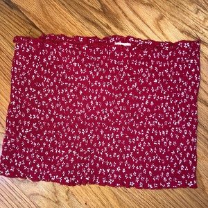 Brandy Melville Red Floral Crop Top